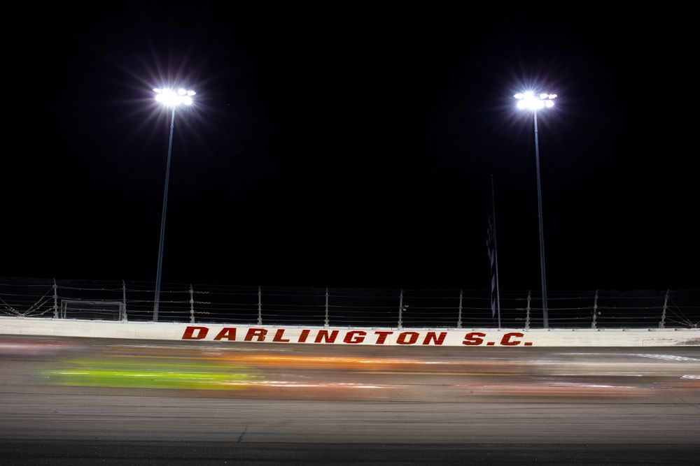 Night scene at Darlington Raceway