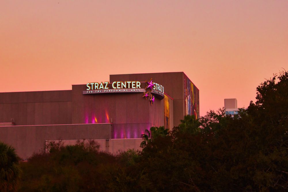 Building sign of the Straz Center