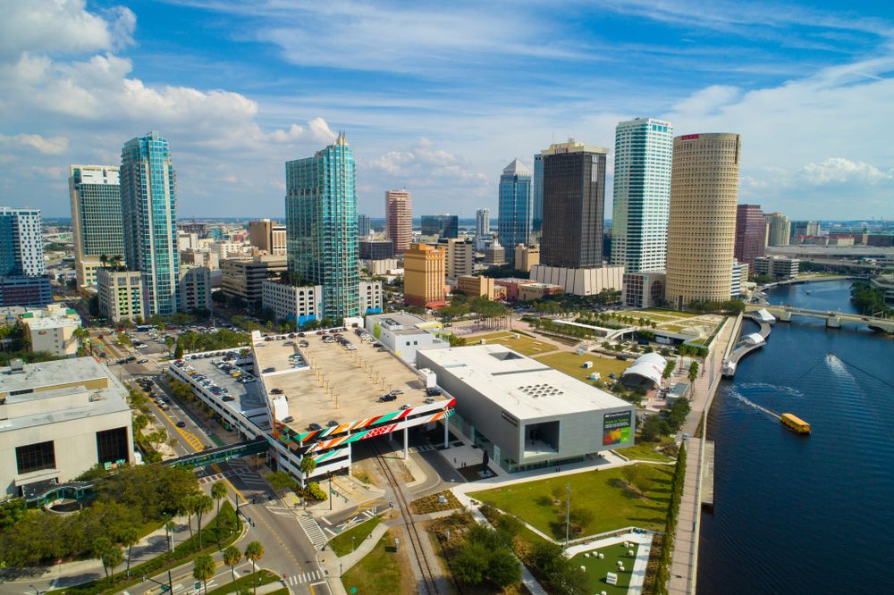 Aerial view of the Tampa Museum of Art