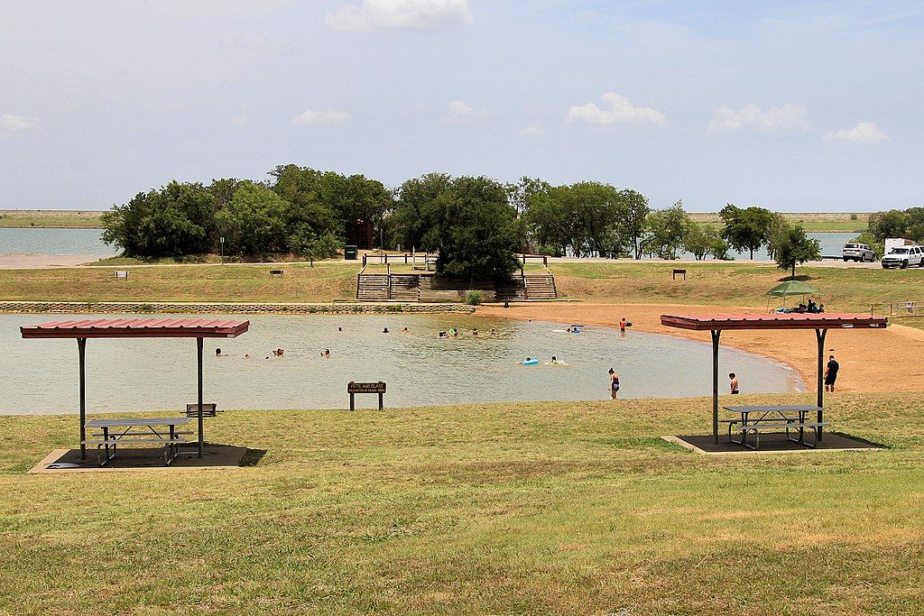 Swimming area of Cedar Hill State Park