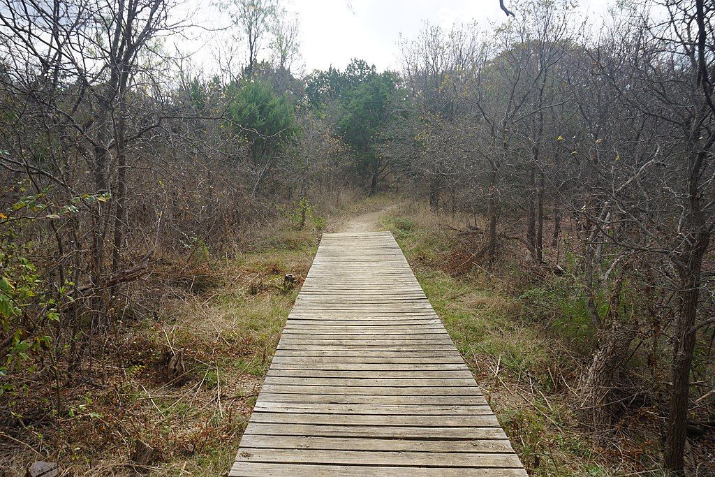 Duck pond trail at Cedar Hill State Park