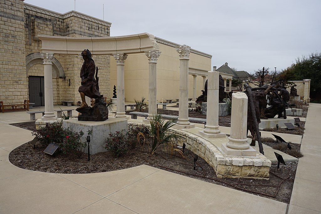 Via dolorosa sculpture garden at the Museum of Biblical Art