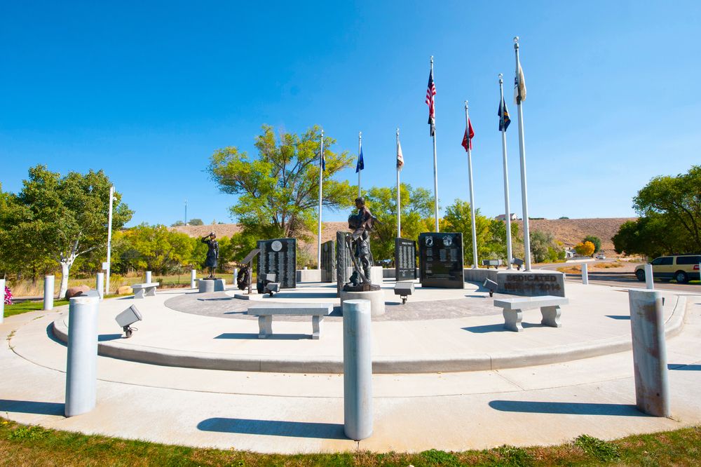 Daytime view of the Duchesne County Veteran’s Memorial Wall