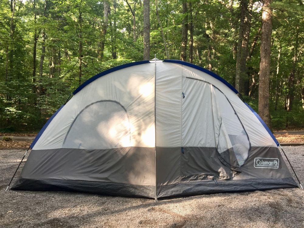 A camping tent at Claytor Lake State Park