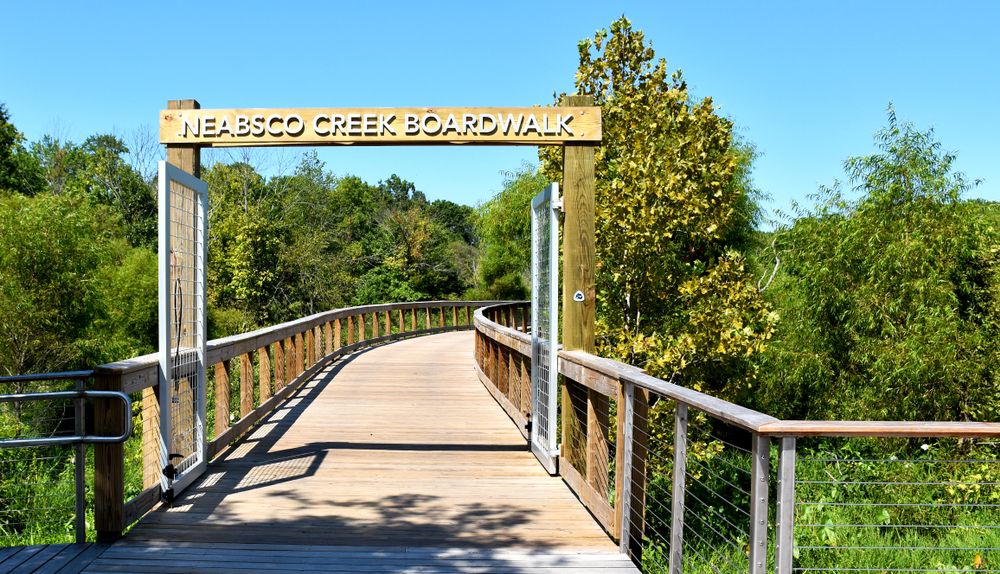 Entrance arch of Neabsco Creek Boardwalk