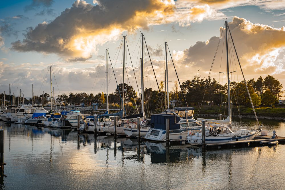 Sunset over Emeryville Marina