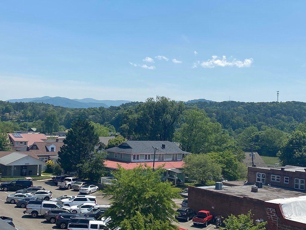 Aerial view of Downtown Ellijay