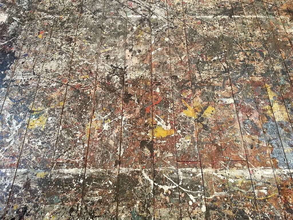 Studio floor of Pollock-Krasner House and Study Center