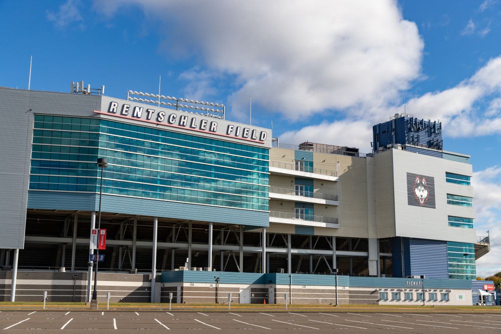 Exterior of Pratt & Whitney Stadium at Rentschler Field