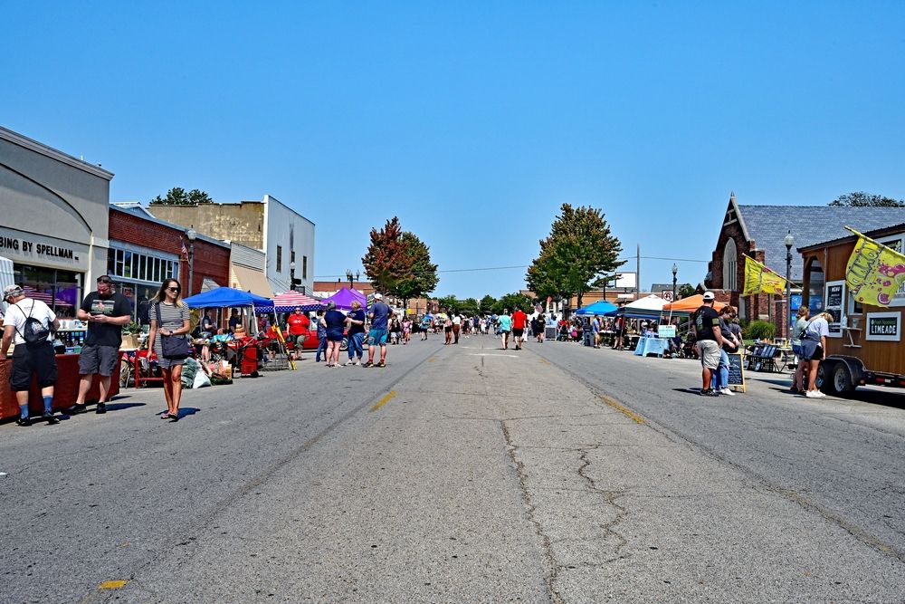 People touring around Downtown Emporia