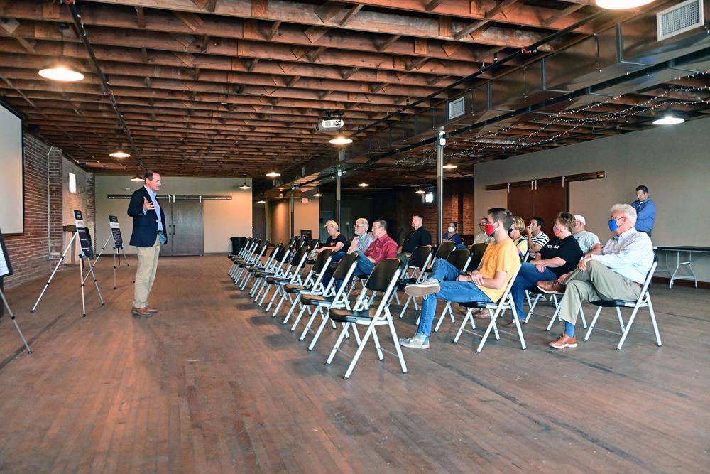 A meeting in Lyon County History Center