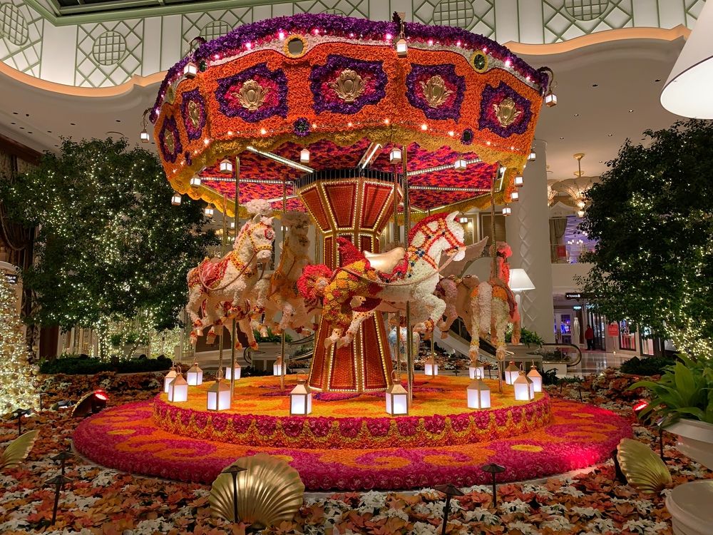 Carousel in the lobby of Encore Boston Harbor