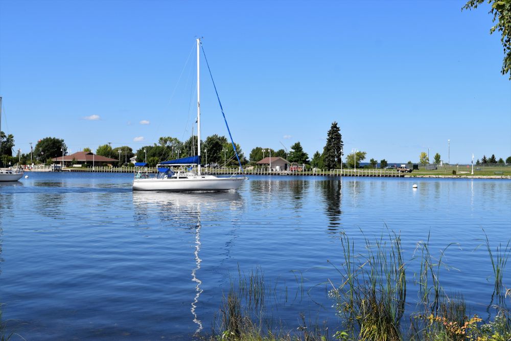 Sailboat at Escanaba Marina