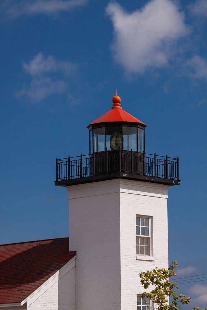 View of the Sand Point Lighthouse lamp