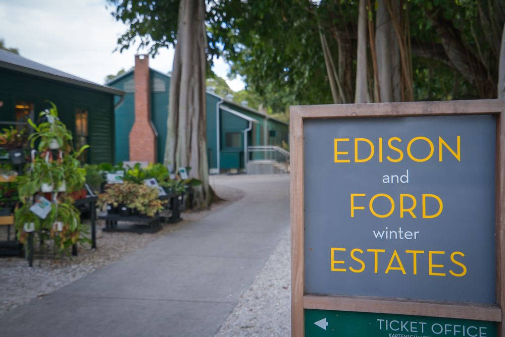 Signage of Edison and Ford Winter Estates