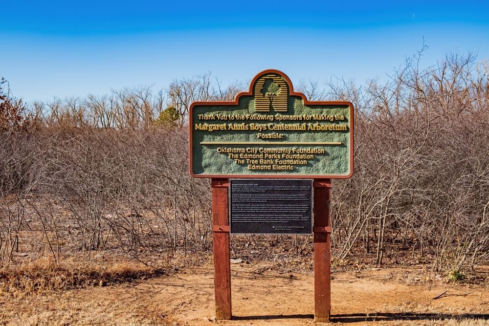 Signage of Margaret Annis Boys Centennial Arboretum