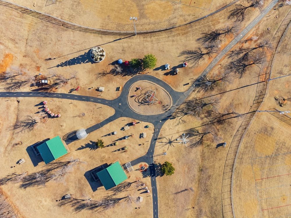 Aerial view of Mitch Park