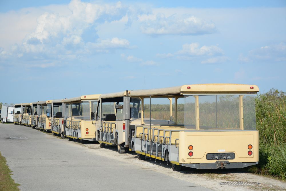Tourist tram at Shark Valley Visitor Center