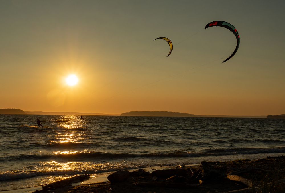 Windsurfing at Jetty Island