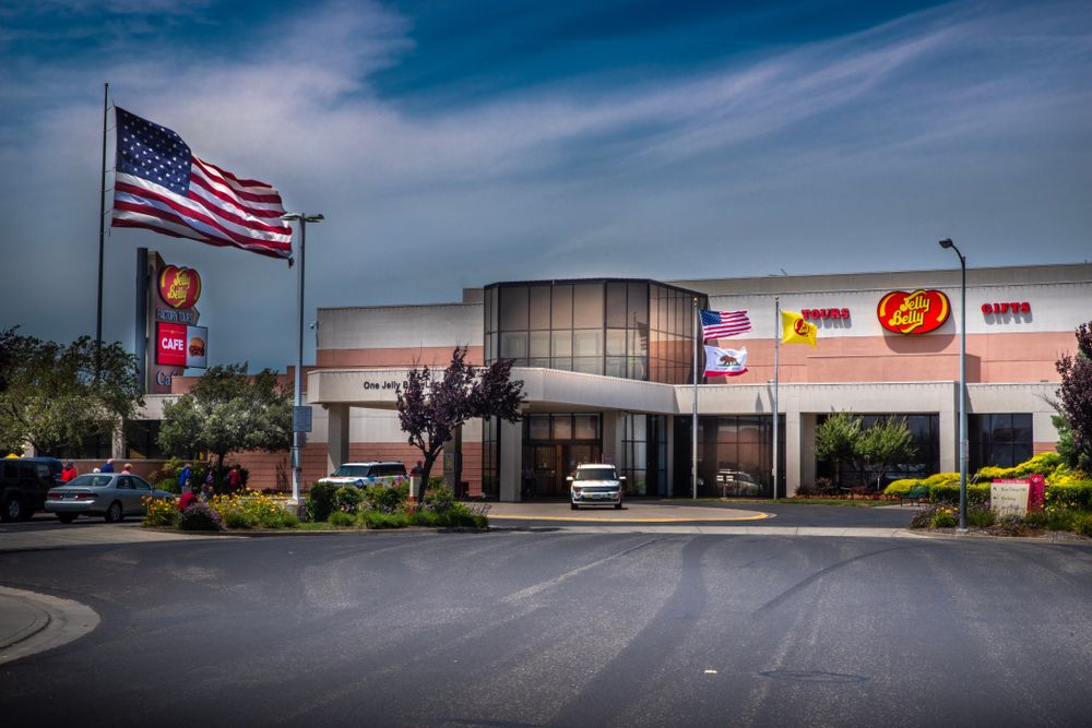 Exterior of the Jelly Belly Candy Company building