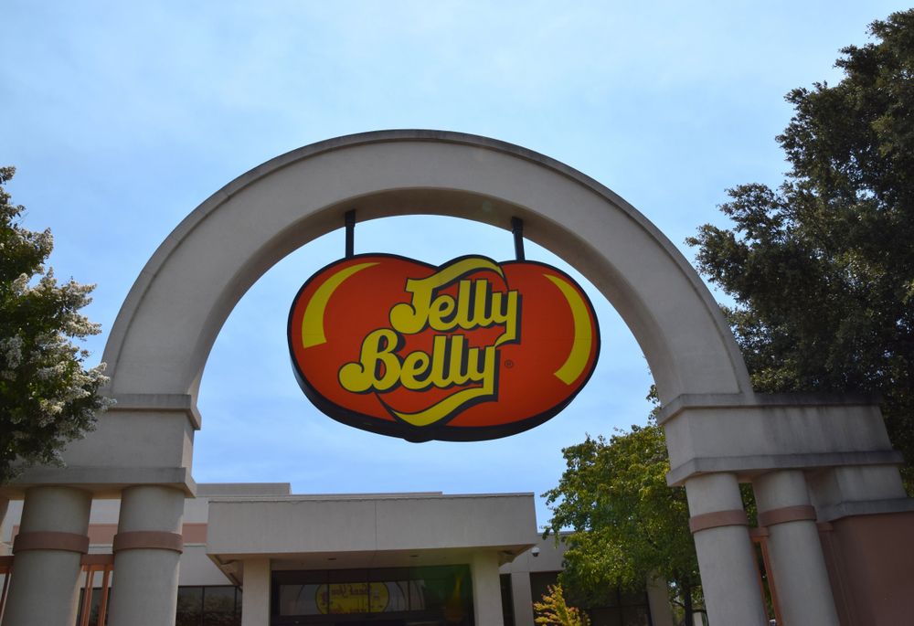Name sign of Jelly Belly Candy Company