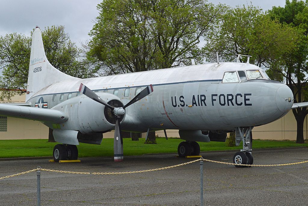 A US Air Force aircraft at Travis Air Force Base Heritage Center