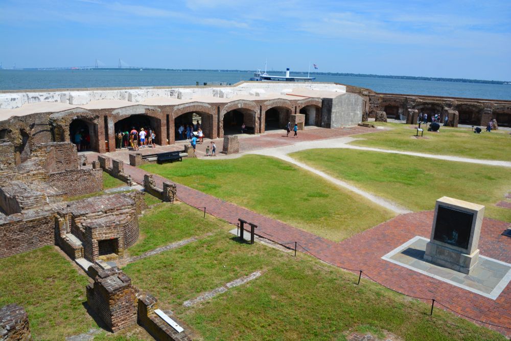 The grounds of Fort Sumter National Monument