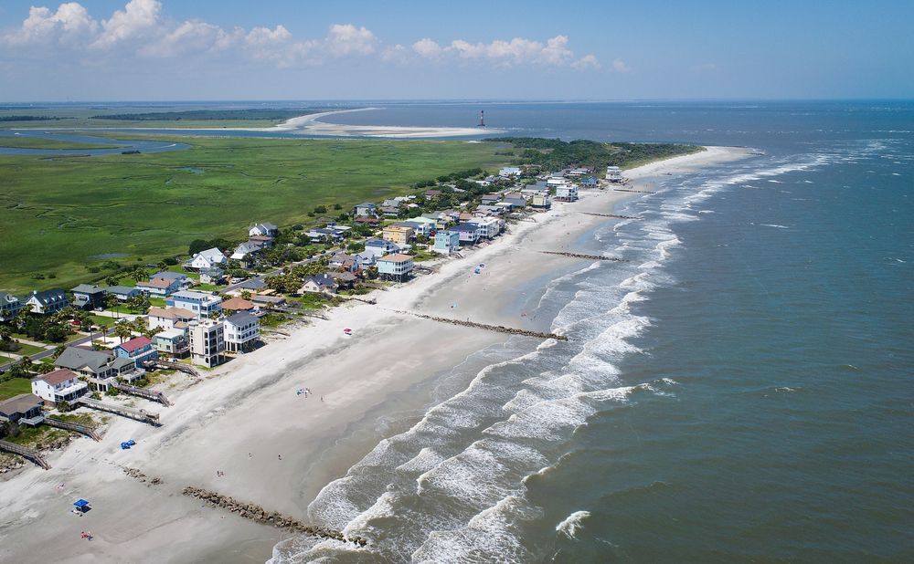 Aerial view of Morris Island