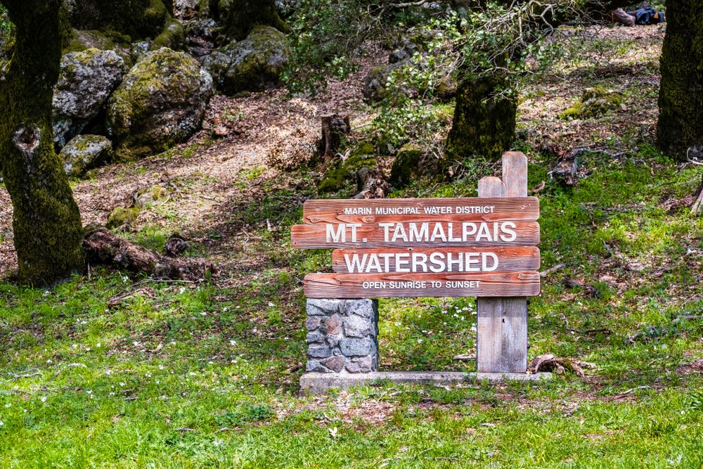 Signage of Mount Tamalpais Watershed