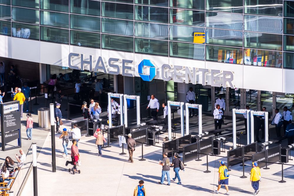 Entrance gates of Chase Center