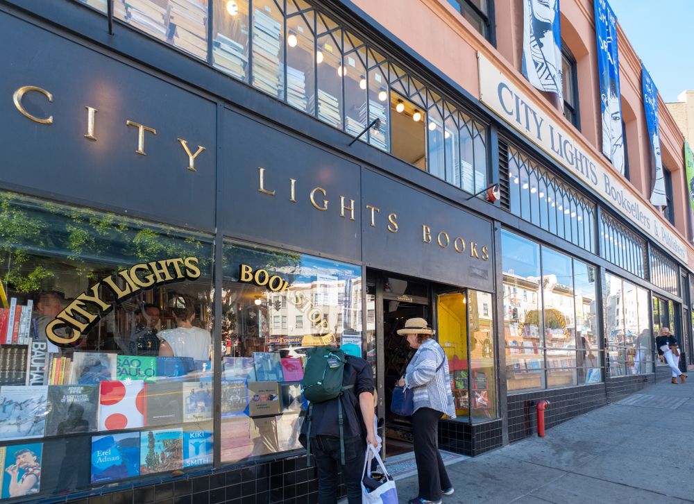 Exterior of City Lights Booksellers & Publishers