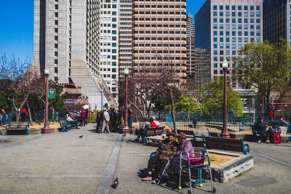 People at Portsmouth Square