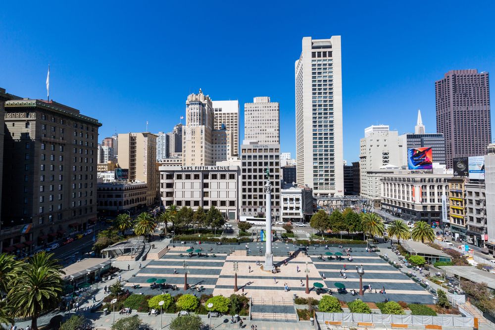 Aerial view of Union Square