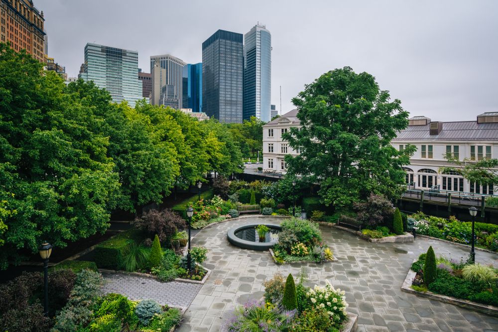 Aerial view of Battery Park
