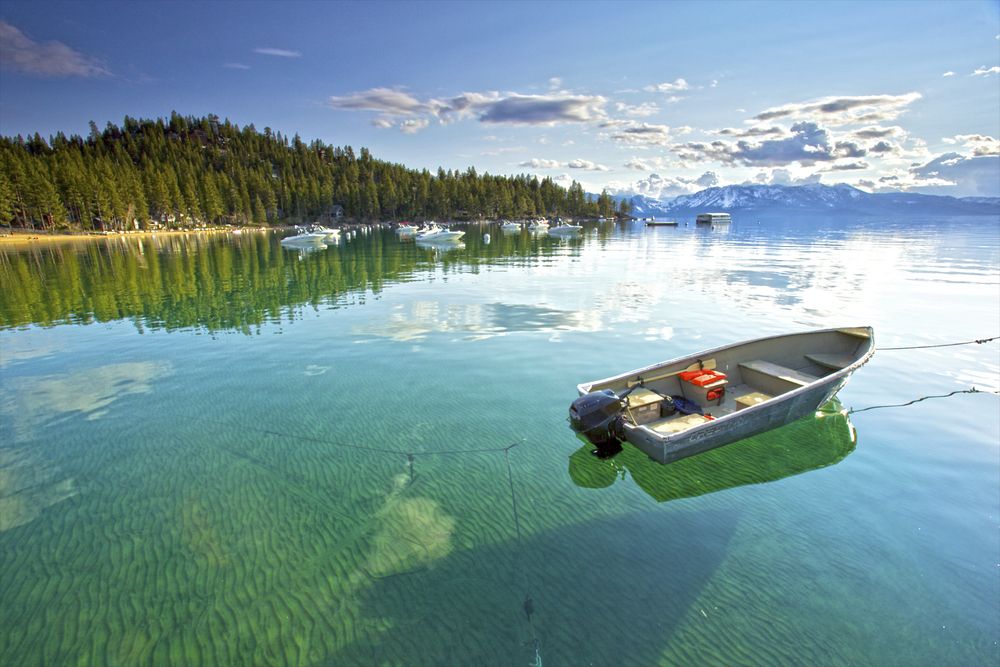  Fishing boat on lake Tahoe