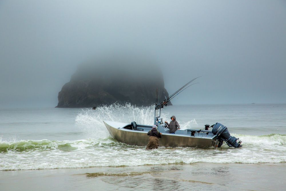 People at Haystack Fishing