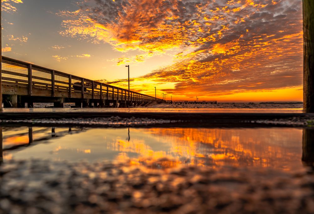 Sunrise at Romancoke Fishing Pier