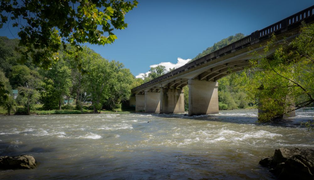 The waters of French Broad River