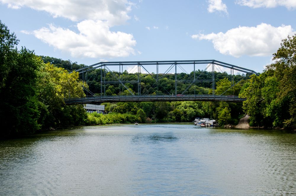 Daytime view of the Singing Bridge