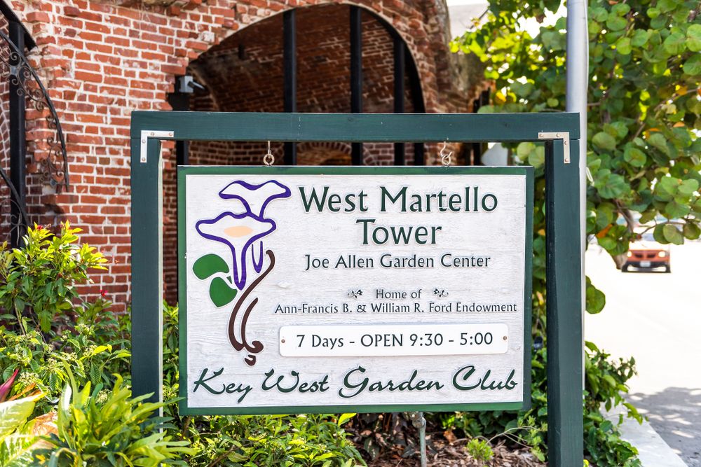 A Signage of Key West Garden Club