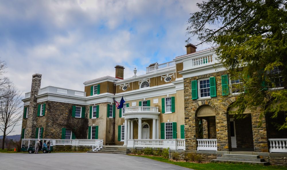 Outside View of Franklin D. Roosevelt National Historic Site