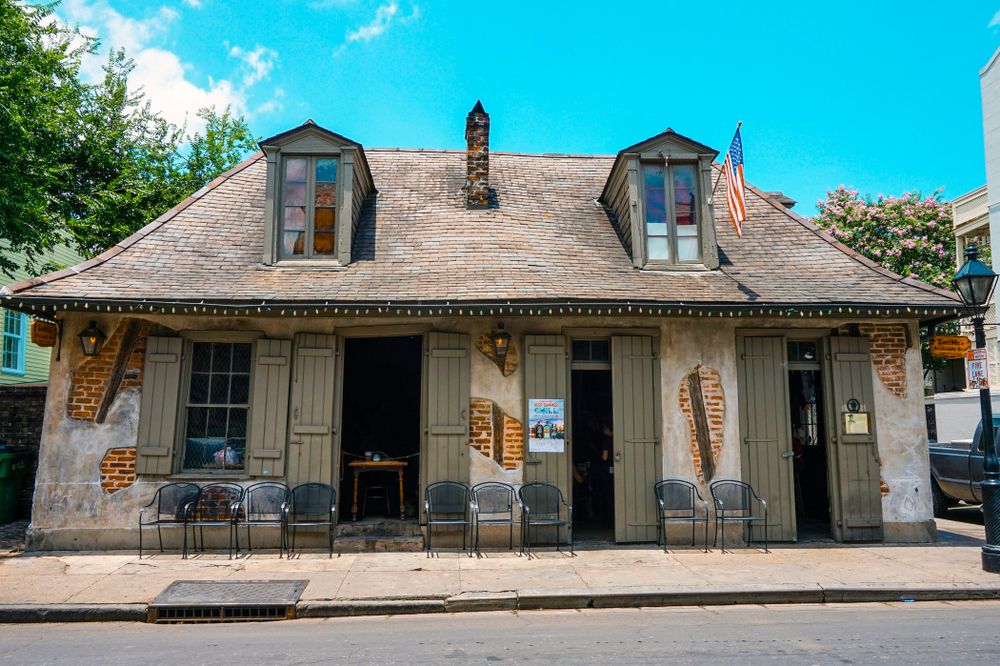 Front view of Lafitte's Blacksmith Shop