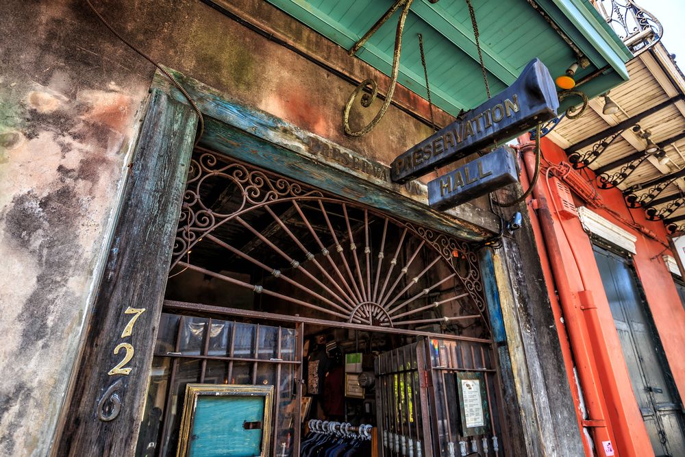 Entrance to the Preservation Hall