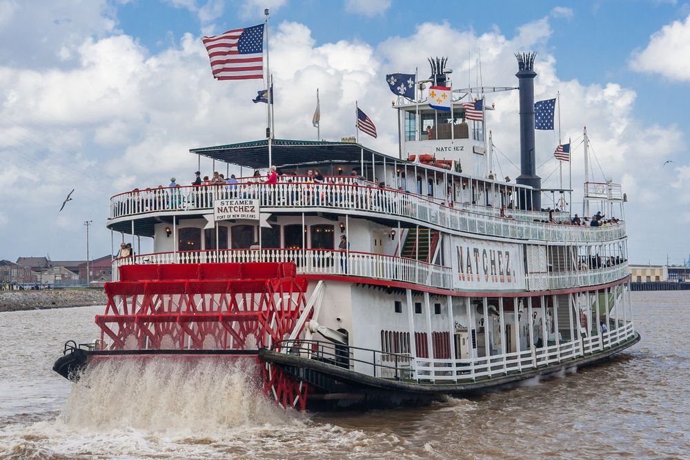 Steamboat Natchez on the water