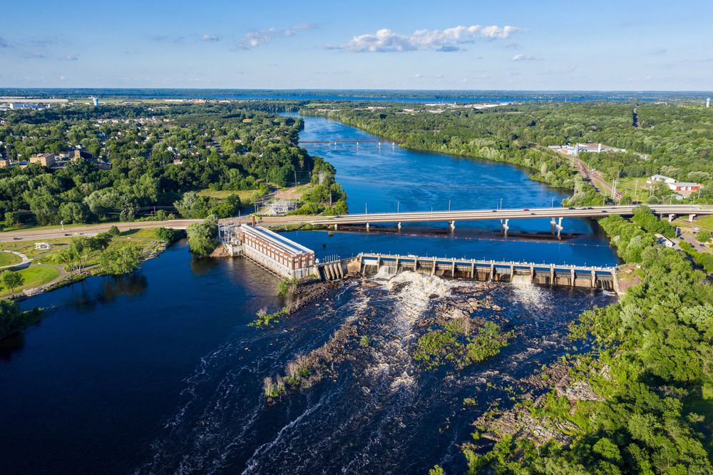Aerial view of the Chippewa River