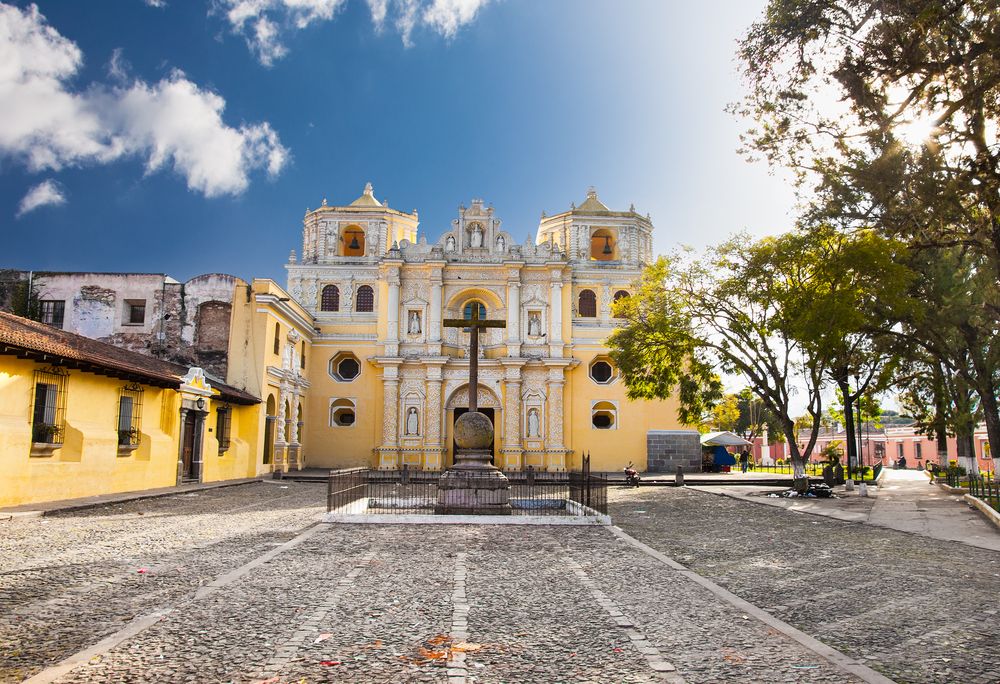 Exterior of Iglesia de la Merced at Antigua