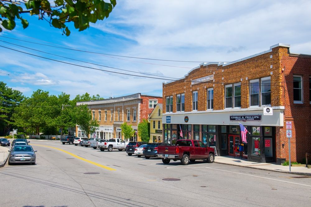 View of Downtown Exeter from across the road