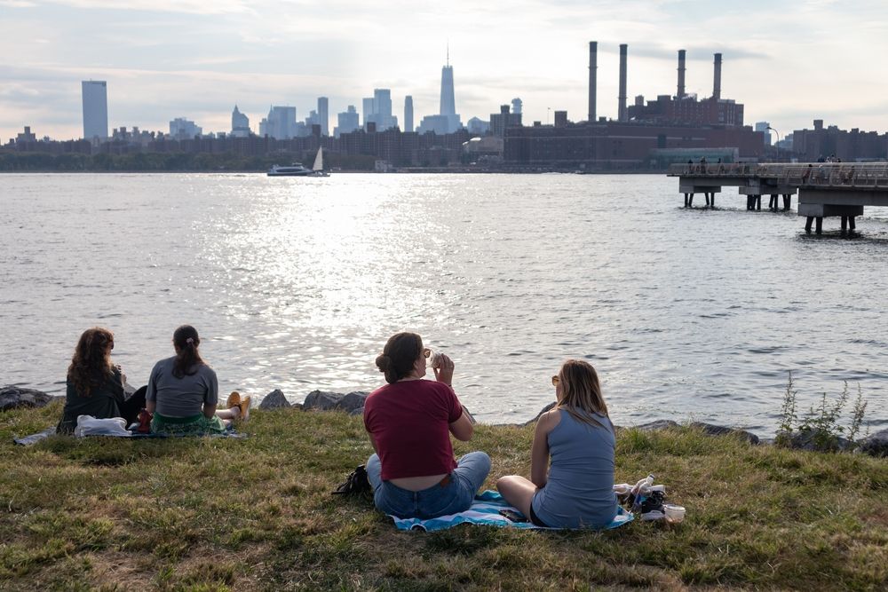 People at WNYC Transmitter Park