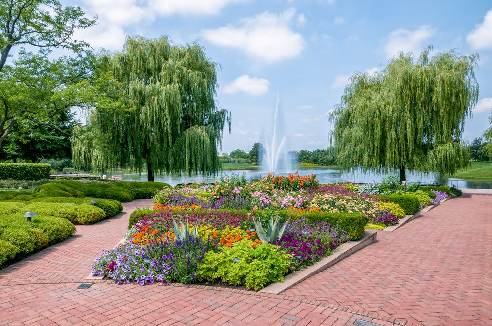 Beautiful landscape of Chicago Botanic Garden