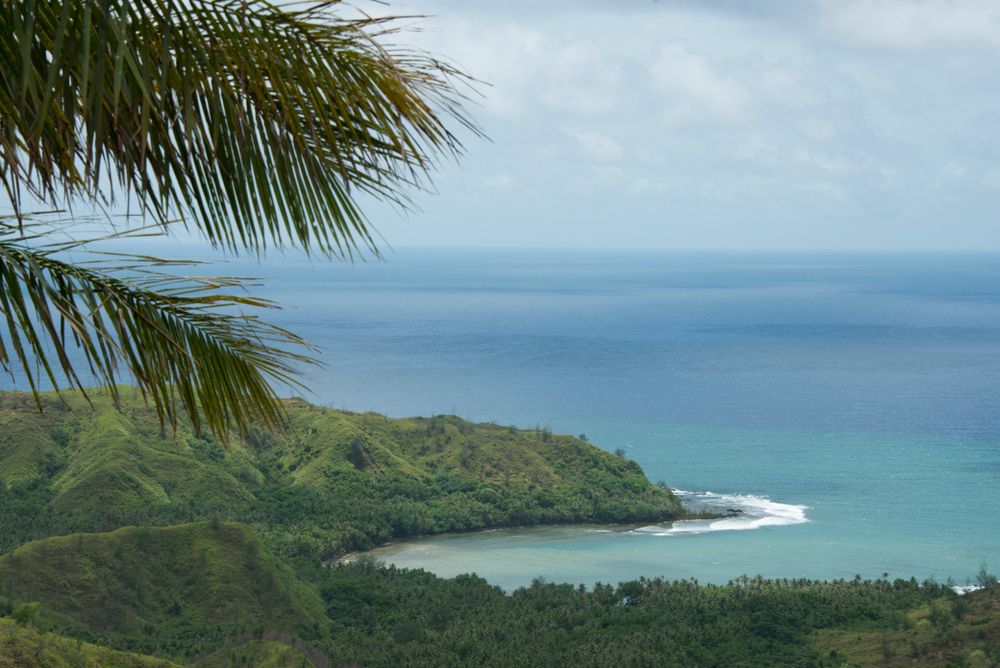 Scenic view of Cetti Bay Overlook